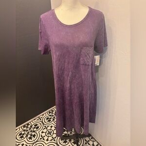 LuLaRoe Purple Acid Washed Carly Dress